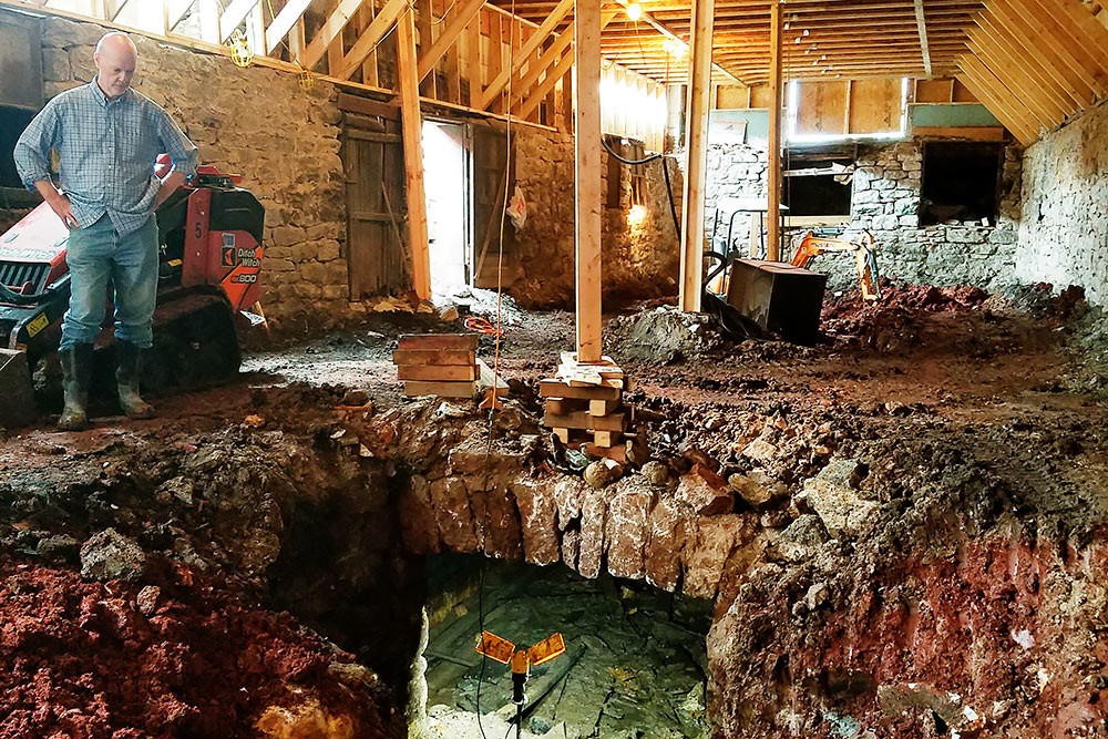 Workers discover an underground cellar while renovating the Ophelia’s building on Commercial Street.