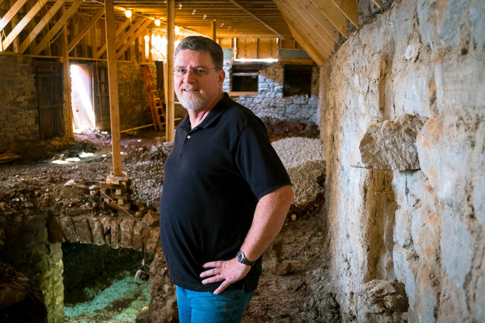 CELLAR ROOTS: Tom Muetzel plans to integrate the newly discovered underground cellar into the relaunch of Ophelia’s restaurant and bar.