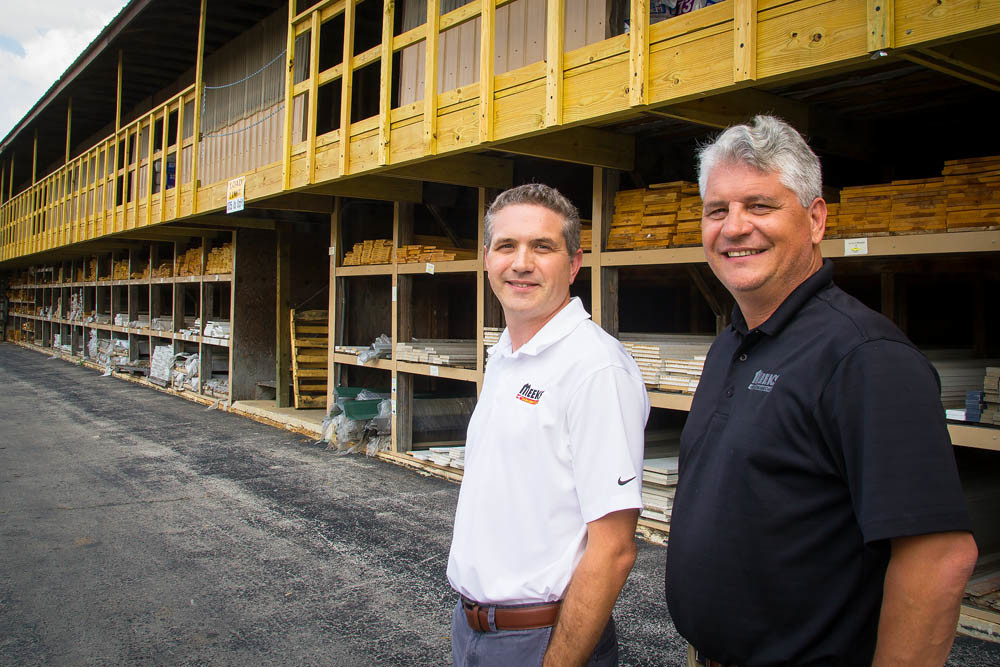 LONG VIEW IN LUMBER: Meek’s is centralizing its leadership under CEO Charlie Meek, far right, and Chief Financial Officer Mike Meek.