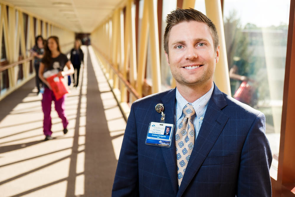 RECOGNIZING COMPASSION: CoxHealth’s Andrew Hedgpeth says a compassionate demeanor is a must for leadership positions at the hospital.
