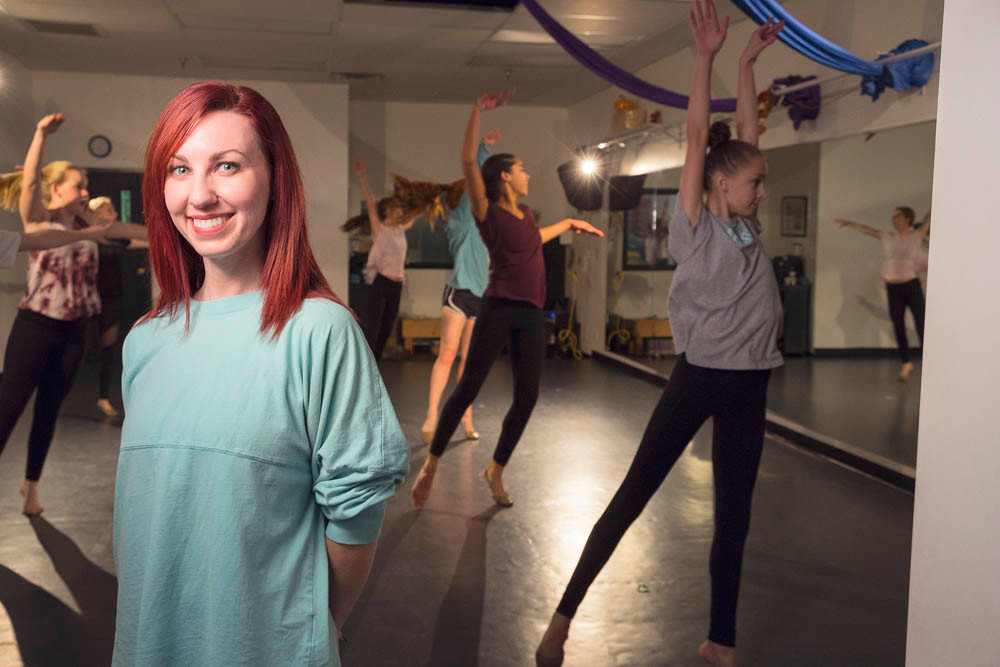 IN THE SPOTLIGHT: Trai Allgeier shares her professional experience and passion for dance with students at Point Performing Arts.