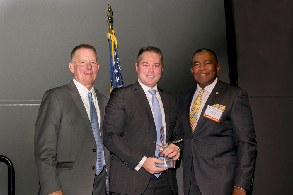 Statewide Congrats
During the Nov. 16 Missouri Business Awards in St. Louis, Missouri Chamber of Commerce and Industry President Dan Mehan, far left in picture above, and board member Dennis Vinson give Rep. Elijah Haahr, R-Springfield, center, the 2017 Spirit of Enterprise Award. It recognizes legislators with a central role in passing pro-business laws.