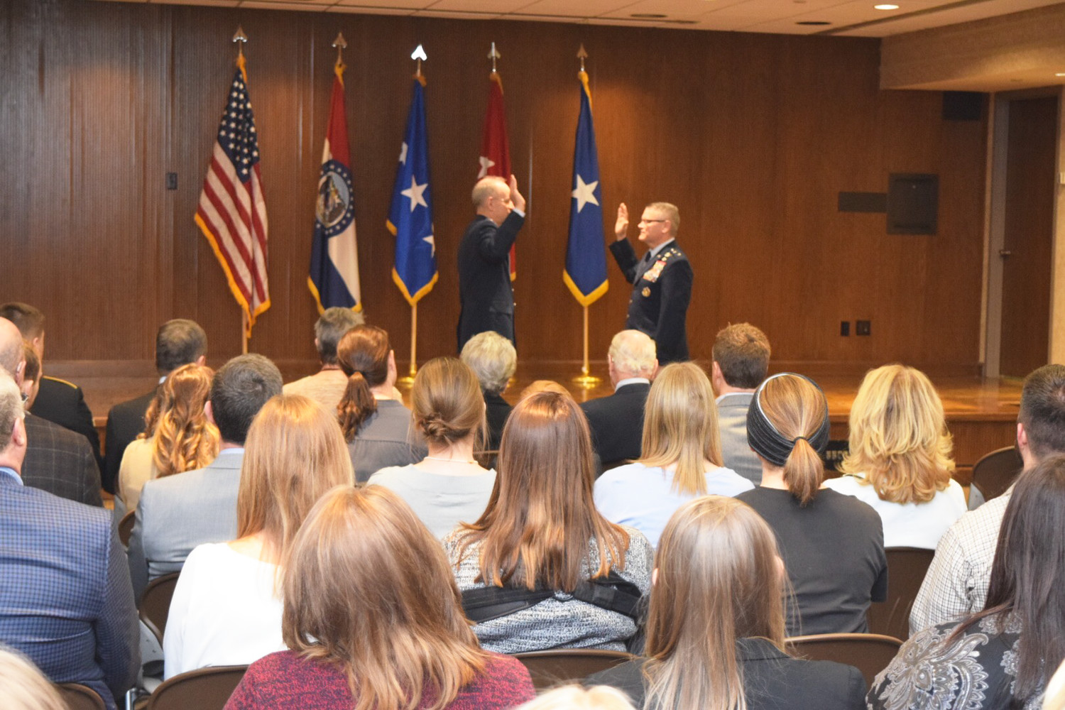 Health Hero
CoxHealth emergency physician Jerry Fenwick is promoted Jan. 17 to major general in the U.S. Air Force, becoming one of four with the title in the Air Force Medical Service. Air Force Surgeon Gen. Mark Ediger came to Cox South from Washington, D.C., to perform the ceremony.