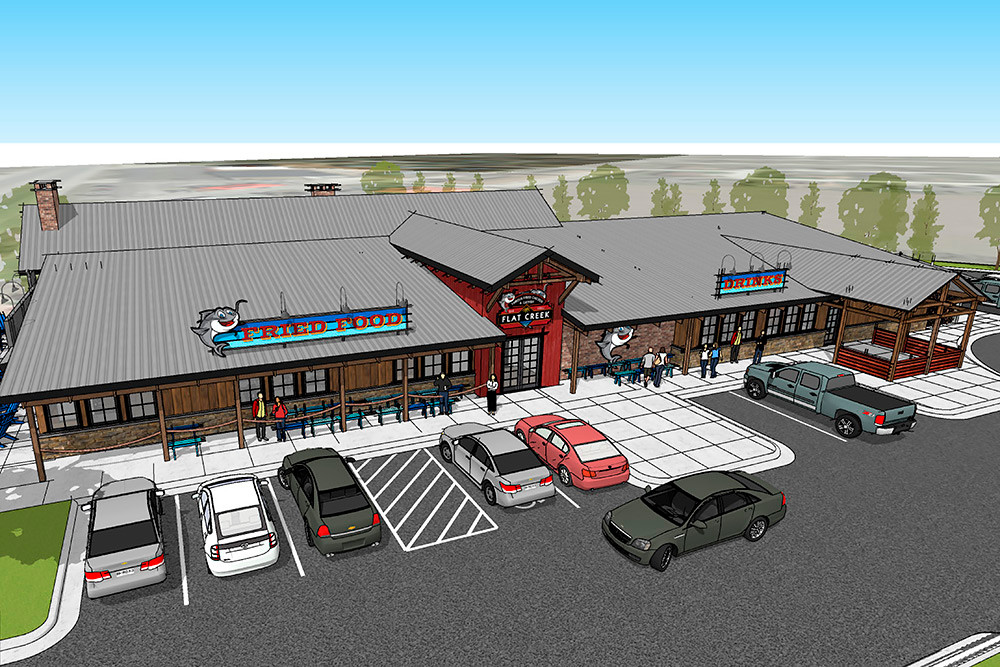 A rendering produced by H Design Group LLC shows Flat Creek Resort Bar & Grill’s planned Republic restaurant.