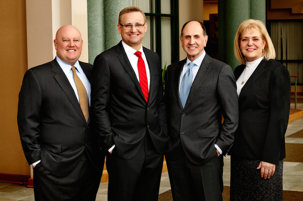From left, former Bear State Bank executives Nick Burlison, Craig Dunn, Mike McGoldrick and Kim Cash lead Regent Bank’s new Springfield branch.