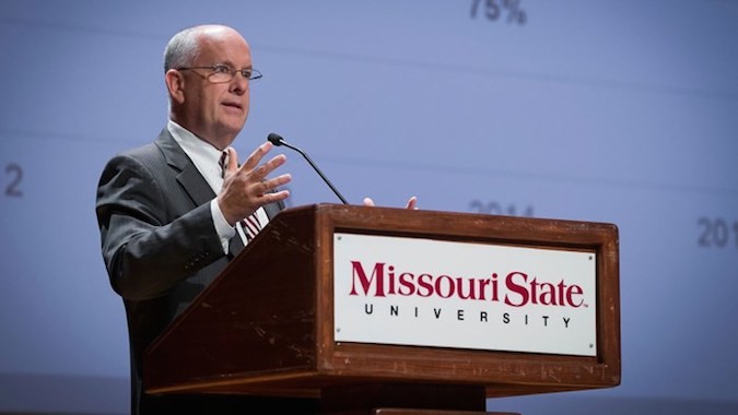 Missouri State University President Clif Smart addresses a nearly $8 million budget shortfall from state funding, including $7.5 million affecting the Springfield campus.