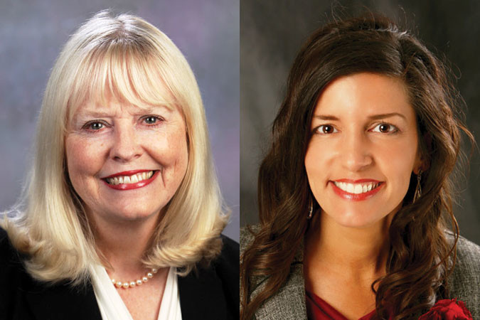 The Missouri State Board of Governors now is chaired by two women. Attorney Virginia Fry, left, will serve as 2017 chairwoman and small-business owner Carrie Tergin was elected vice chairwoman.Photos provided by MISSOURI STATE UNIVERSITY