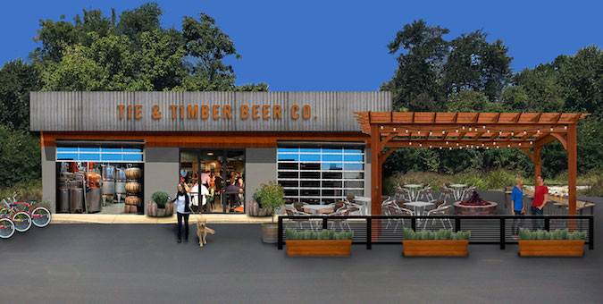 Tie & Timber Beer Co. is targeting an early 2018 opening date in the Rountree neighorhood.Rendering courtesy TIE & TIMBER BEER CO.