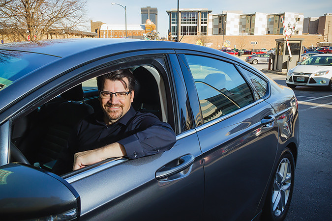 DOUBLE SHIFT: Steven Law drives for both Uber and Lyft.SBJ photo by WES HAMILTON