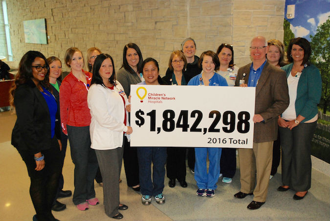 Children’s Miracle Network Hospitals at CoxHealth raises more than $1.8 million in 2016.Photo provided by COXHEALTH