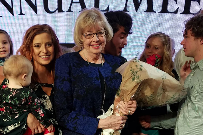 Patti Penny receives the 2017 Springfieldian Award.SBJ photo by ERIC OLSON