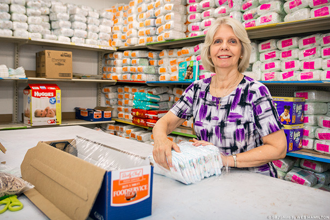 IN DEMAND: Jill Bright’s Diaper Bank of the Ozarks is on track to donate 550,000 diapers this year.