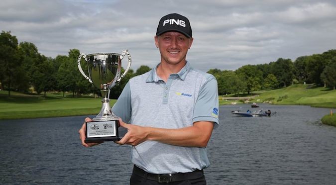 Mackenzie Hughes takes home the top prize at the Price Cutter Charity Championship at Highland Springs Country Club.Photo courtesy PGATOUR.COM