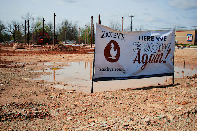 Springfield's first Zaxby’s is targeted to open in early July on East Sunshine Street.SBJ photo by WES HAMILTON