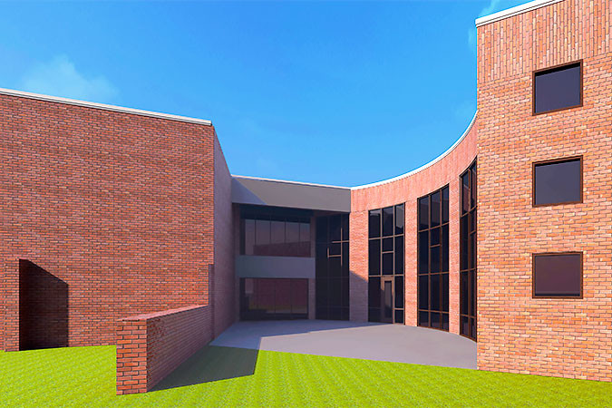 The $2.7 million renovation includes an over 11,300-square-foot addition.Rendering provided by SBU