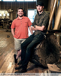 Dante LaCivita and Reuben Uhlmann operate The 1906 Gents on Commercial Street, producing heirloom-quality items such as shave brushes.