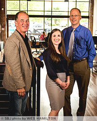 Randy Mayes, CEO; Diana Day, business manager; and Don Harkey, chief innovation officer