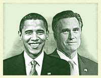 Though Mitt Romney, right, won Missouri's 10 electoral votes, President Barack Obama ultimately won the election.