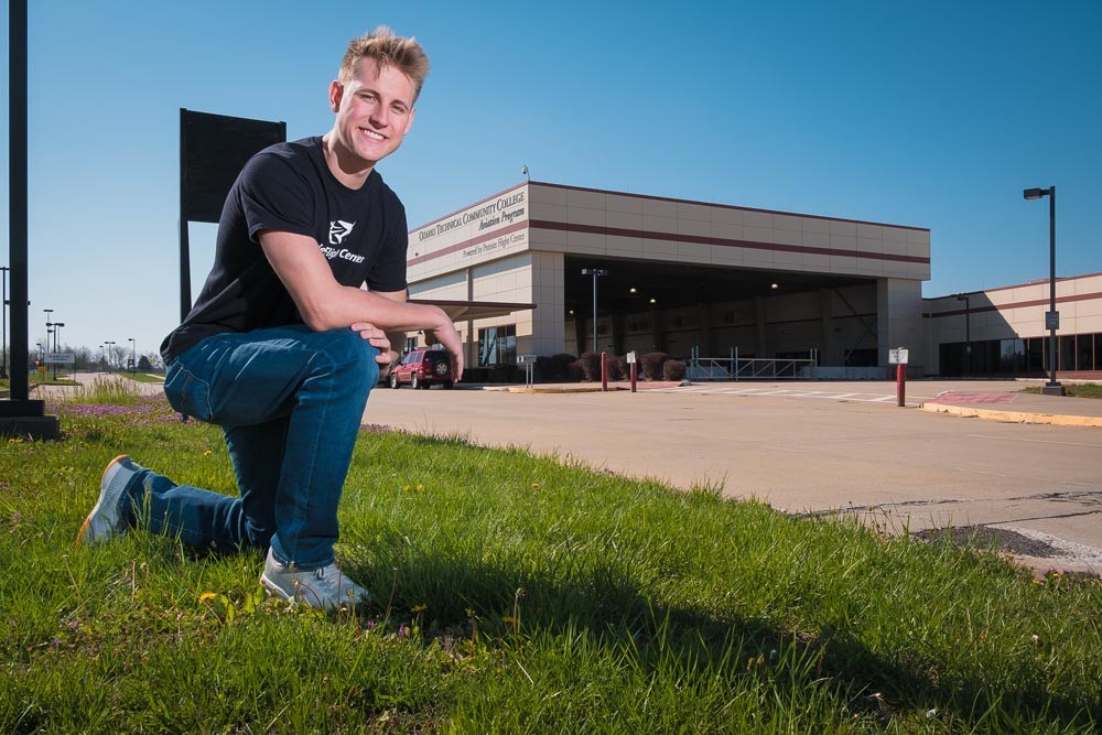 ON THE WAY UP: Cole Vandersnick is participating in Ozarks Technical Community College’s two-year aviation program.