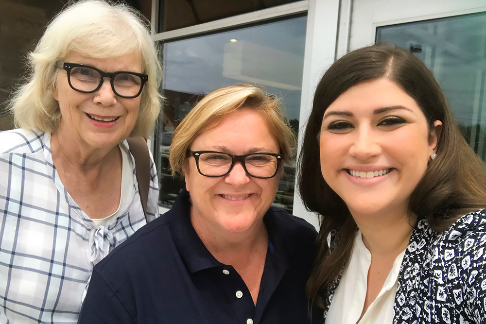 I was especially excited about this selfie, too. Here’s me with Beth and Sally Baird, who Beth calls the “matriarch of the arts” in the Ozarks.