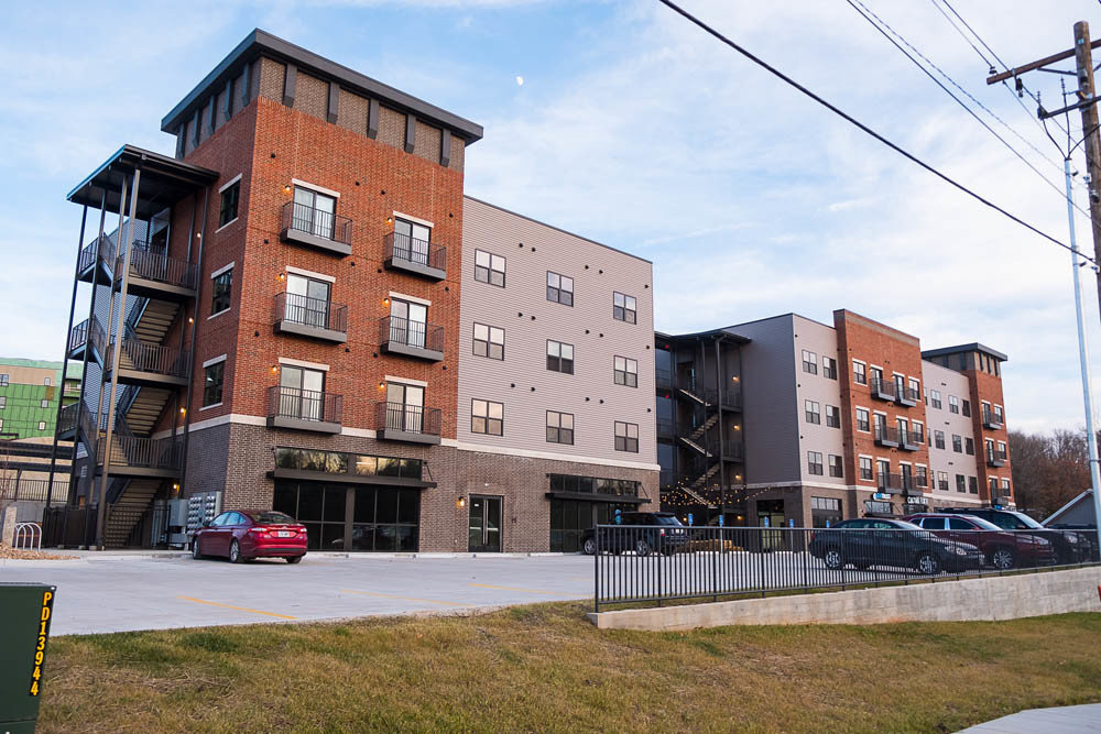 The four-story, mixed-use Galloway Creek, completed in September 2018, is among recent developments in the area.