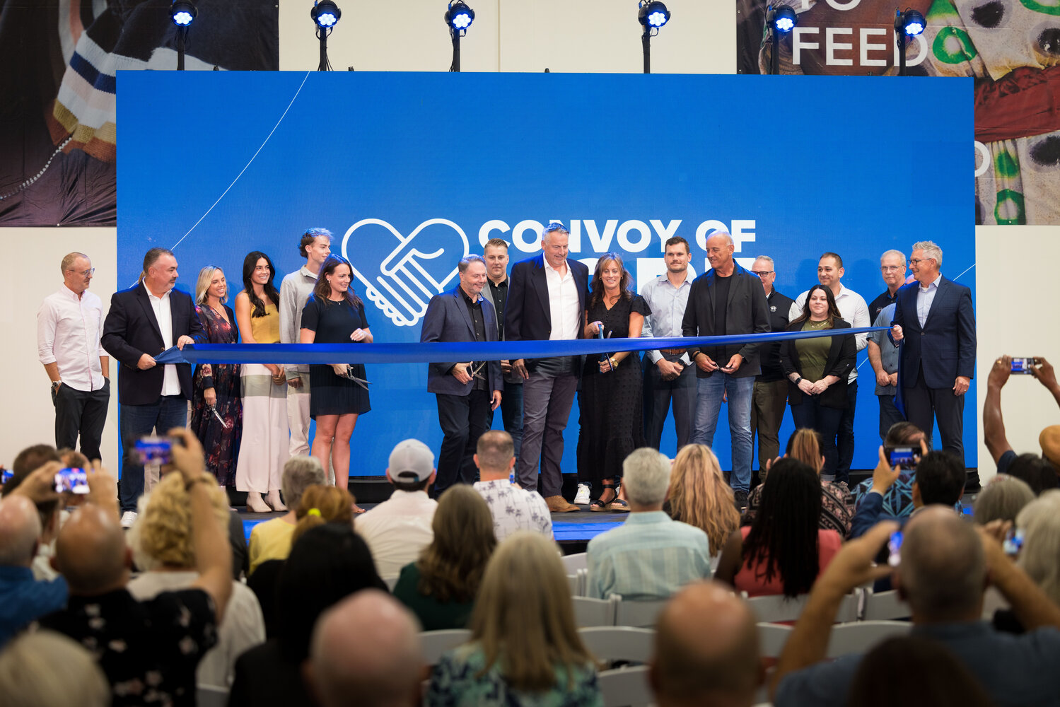 Convoy of Hope officials dedicate the nonprofit's new regional distribution center in Sacramento.