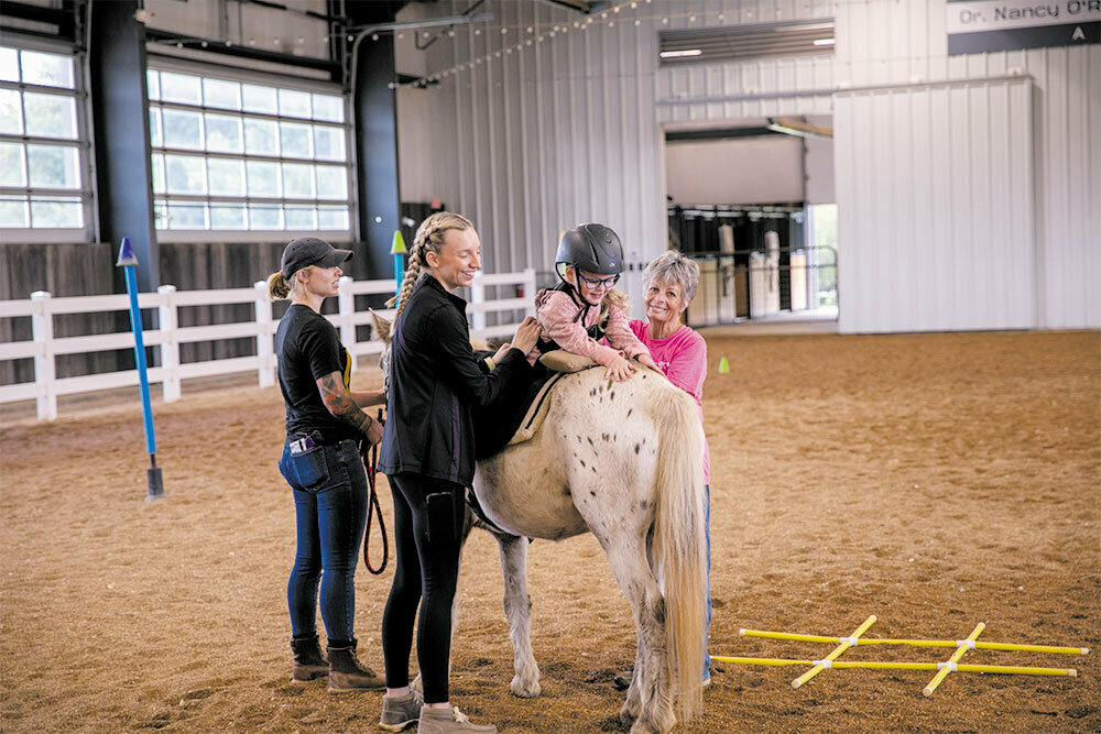Dynamic Strides Therapy offers hippotherapy, or therapy on horseback.