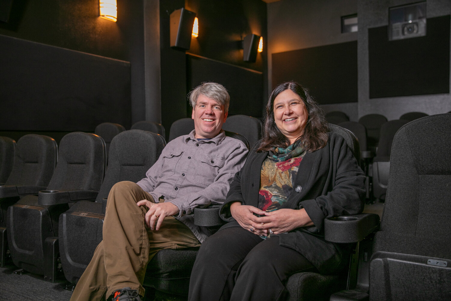 MOXIE MOVEMENT: Moxie Cinema's board of directors, led by President Stephanie Stenger, right, is seeking a new executive director for the nonprofit art house theater as current leader Mike Stevens plans to depart this spring.