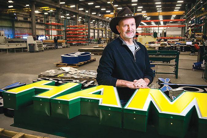 SIZE UP: Springfield Sign owner and CEO Mark Wessell is nearly quadrupling his company’s space with the purchase of the former Polar Tank Trailer plant.SBJ photo by WES HAMILTON
