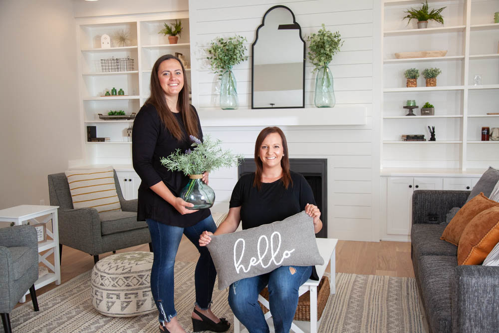 DESIGN DUO: Natasha Stanley and Chelsee Sowder of Nest Interiors are bringing trending home decor and design services to the Ozarks. Sowder says the current look is modern-industrial.