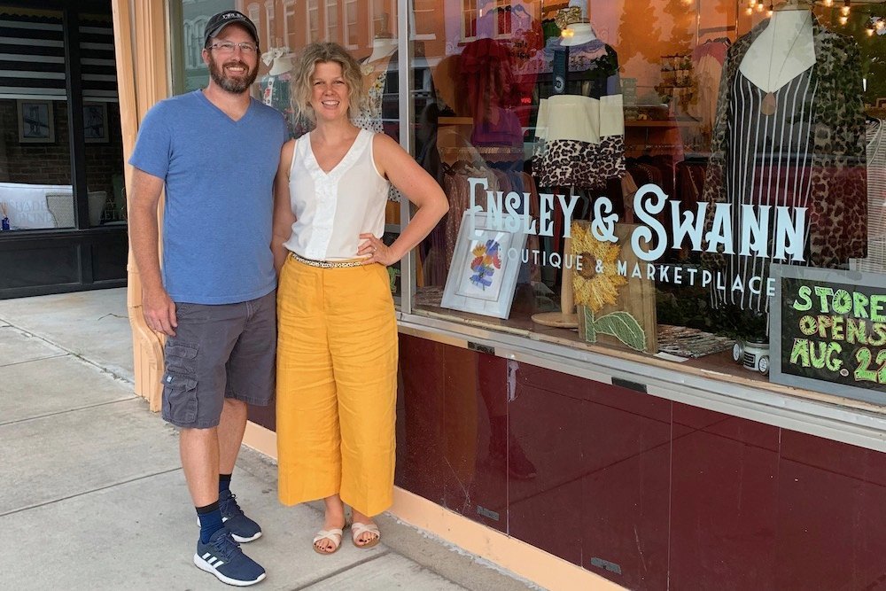 Matt and Andrea Battaglia opened Ensley & Swann Boutique & Marketplace in August 2019.