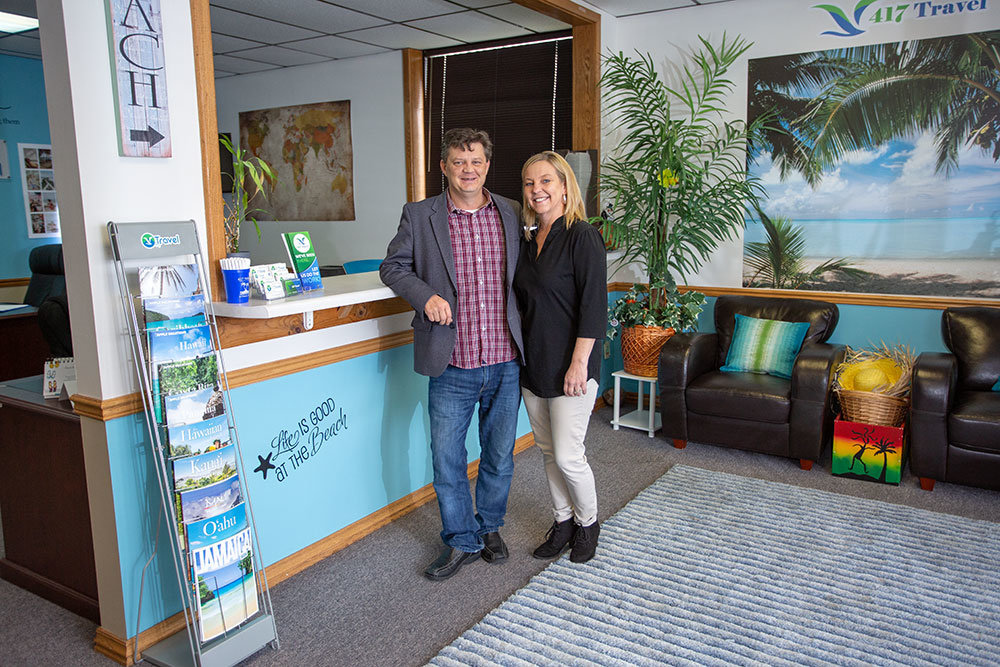 ESCAPING THE 417: Owners Travis and Michelle Paquin recently expanded their travel agency to include European destinations and cruise options.