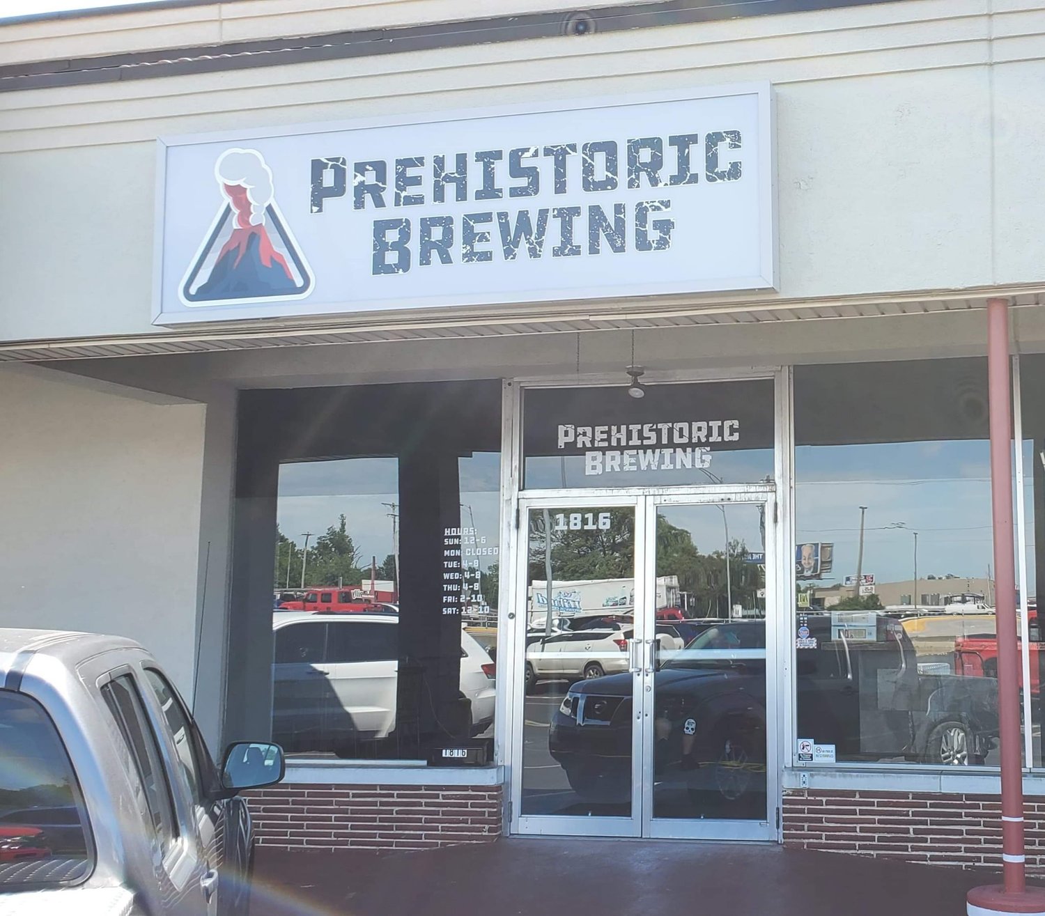 Prehistoric Brewing Co. is now open at the Plaza Shopping Center.