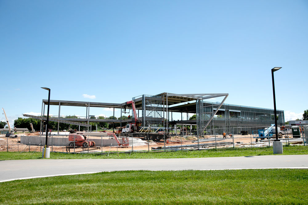 Shown under construction last month, BigShots Golf is slated to open in December.