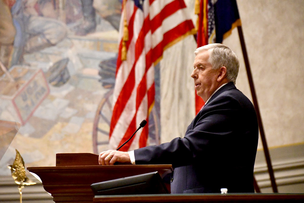 STATE OF THE STATE: Gov. Mike Parson presents his legislative initiatives during the Jan. 27 State of the State address.