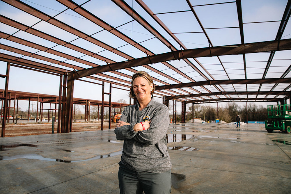 AT THE METRO: Christina Shellhart co-owns Metro Eats under construction west of Red's Giant Hamburg on Sunshine Street.