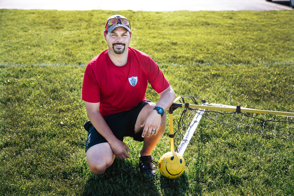 PLAYING THE GAME: Despite the pandemic, HappyFeet program Director Josh Ganson has seen growth in registration for the soccer league.