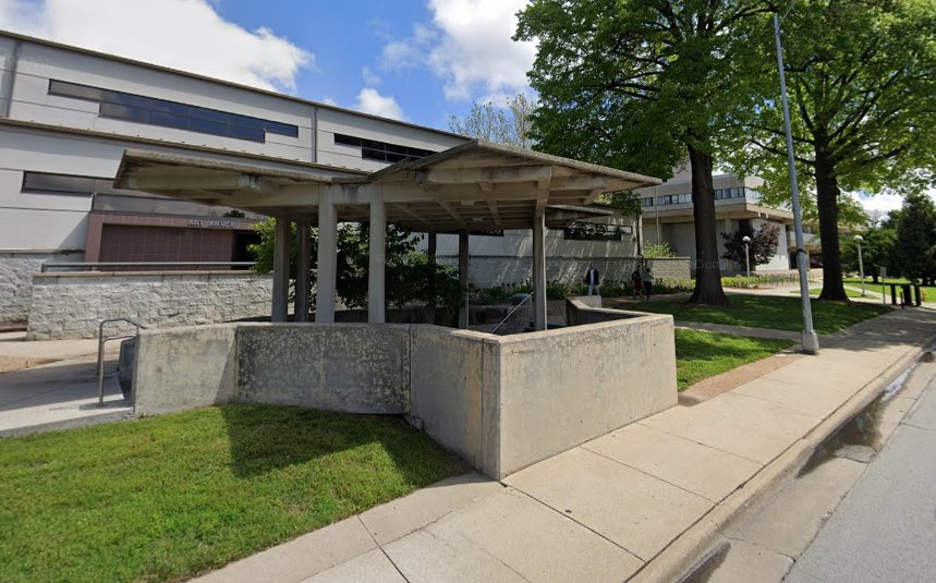 The Grand Street pedestrian underpass is located on the south side of MSU's Springfield campus.
