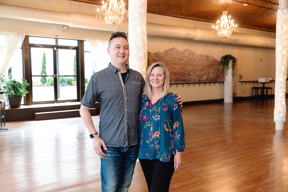 WEDDING READY: Savoy Ballroom co-owners Andy and Anne Walls have roughly 50 weddings scheduled for their Commercial Street venue in the second half of the year.