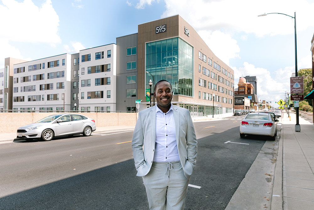 The STL 505 apartments downtown were developed through the opportunity zone program. Property Manager Ellington Dias says the business plan goes beyond residential tenants: "We're looking for a retailer as well."