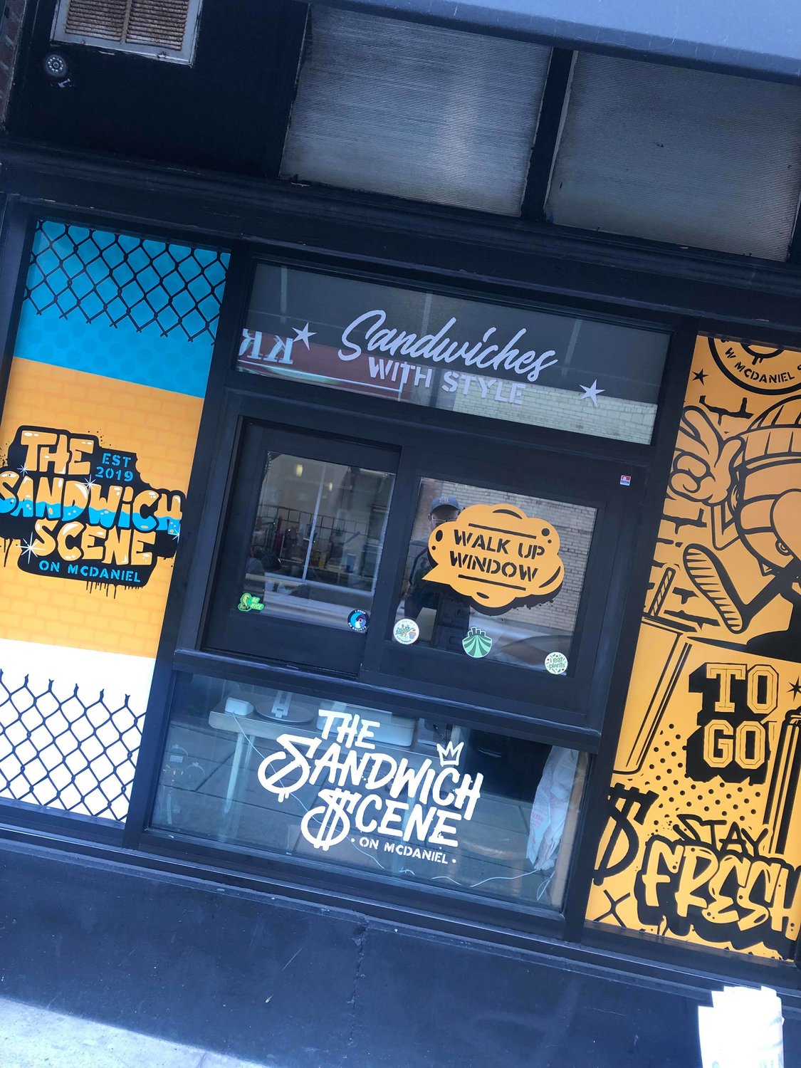 Graphics have been installed at the newly rebranded Sandwich Scene on McDaniel.