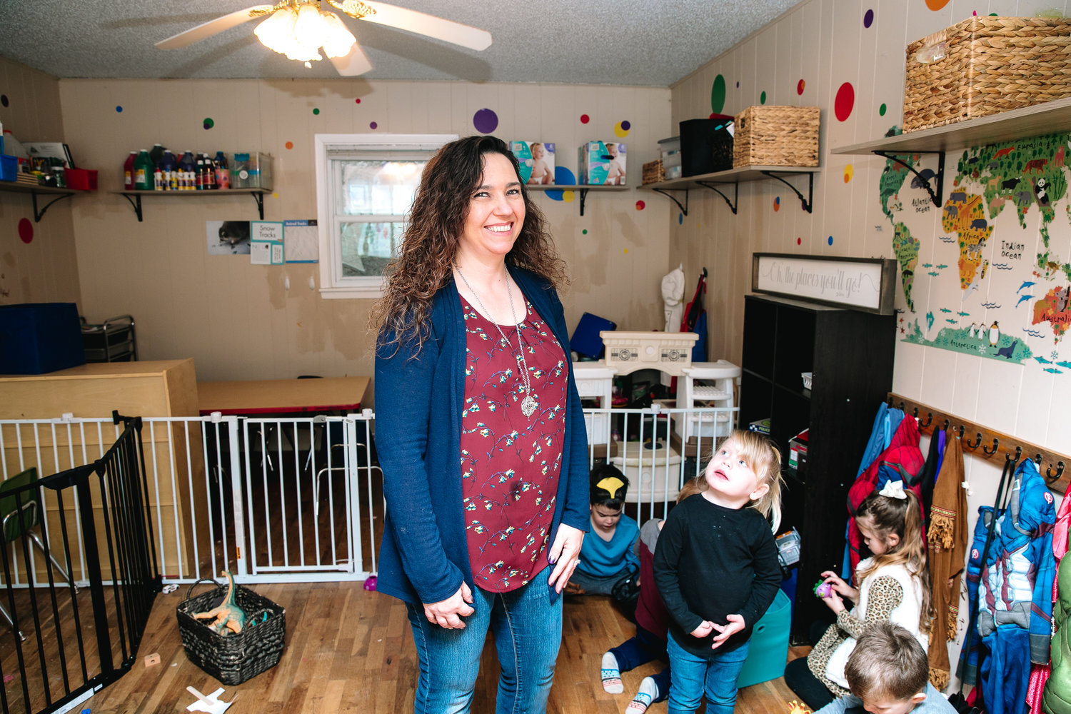 Jennifer Davis cares for 10 children in her home, which doubles as Little Steps Big Dreams Daycare and Learning Center.