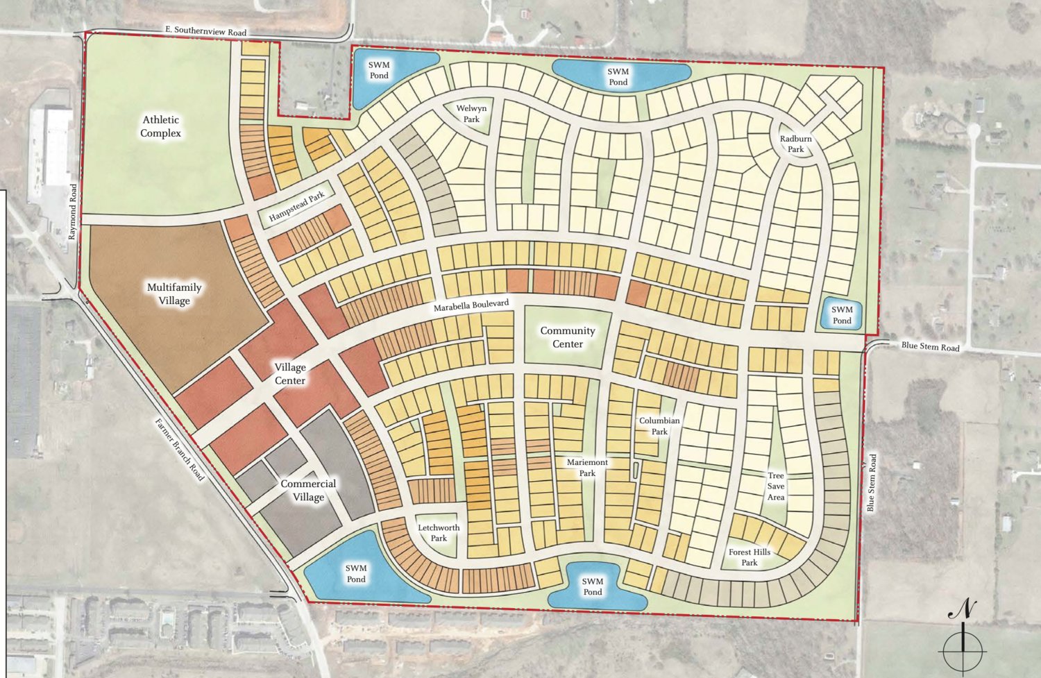 UNDER CONSIDERATION: The master plan for Marabella, a proposed 864-unit residential and commercial development in Ozark, is under review by city officials.
