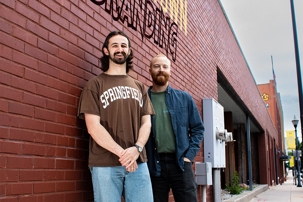 SGFCO LLC's co-founders Jesse Tyler, left, and Jacob Scowden say their apparel and gifts online store is less about clothing and more about branding Springfield.