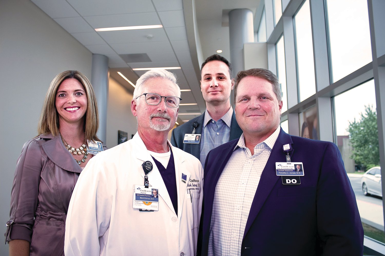 From left: Amanda Hedgpeth, Dr. Mark Entrup, Max Buetow and Dr. Tim Jones