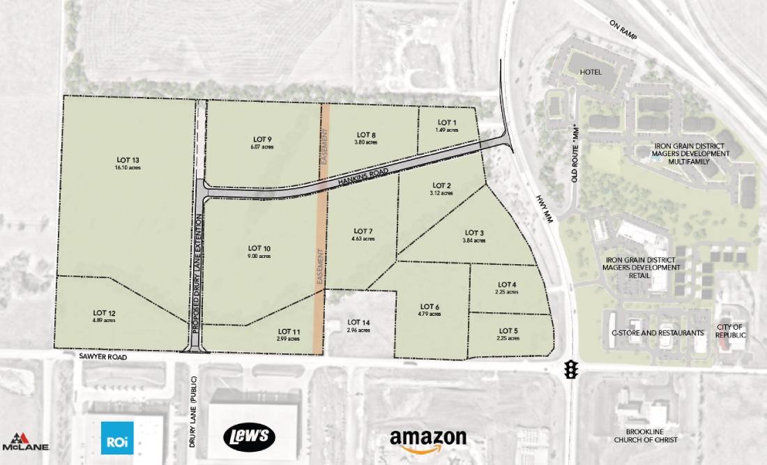 Hankins Farm Business Park will have 13 lots. 
