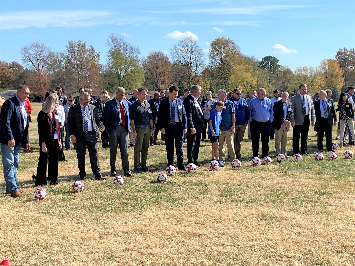 Park Board, Lake Country Soccer and other stakeholders prepare to kick soccer balls to celebrate the start of the $25 million project.