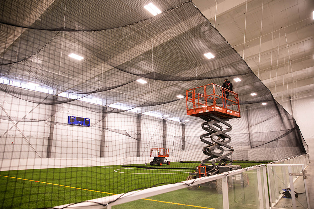 Final touches are in progress at the new building at Sports Town in advance of a Nov. 18 grand opening.