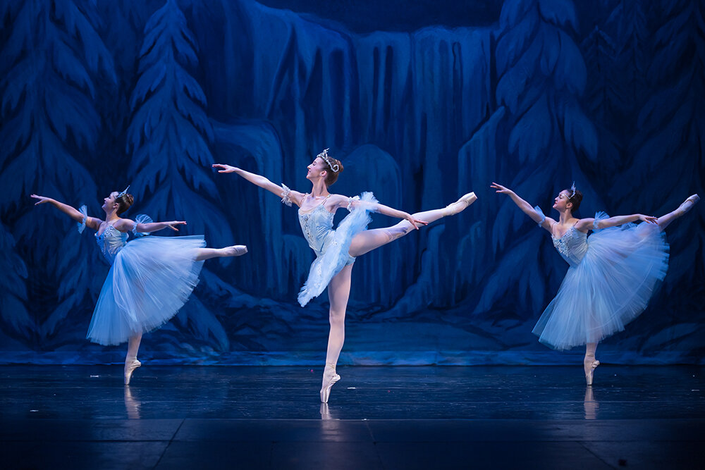 CLASSIC BALLET: Snow Queen Lilly Williams, center, takes the stage in the 2022 production of "The Nutcracker."
